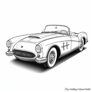 Harley Earl's Iconic Chevrolet Corvette Coloring Pages 2