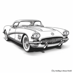 Harley Earl's Iconic Chevrolet Corvette Coloring Pages 3