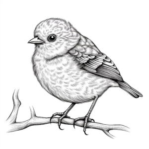 Harmonious Finch Coloring Pages 1