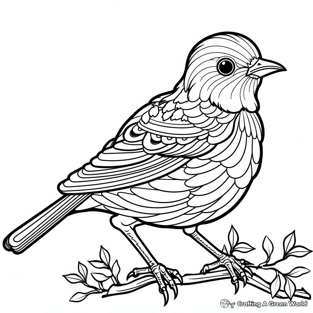 Harmonious Finch Coloring Pages 2