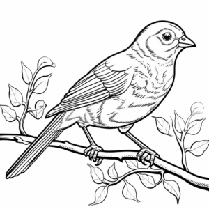 Harmonious Finch Coloring Pages 3