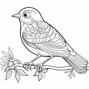 Harmonious Finch Coloring Pages 4