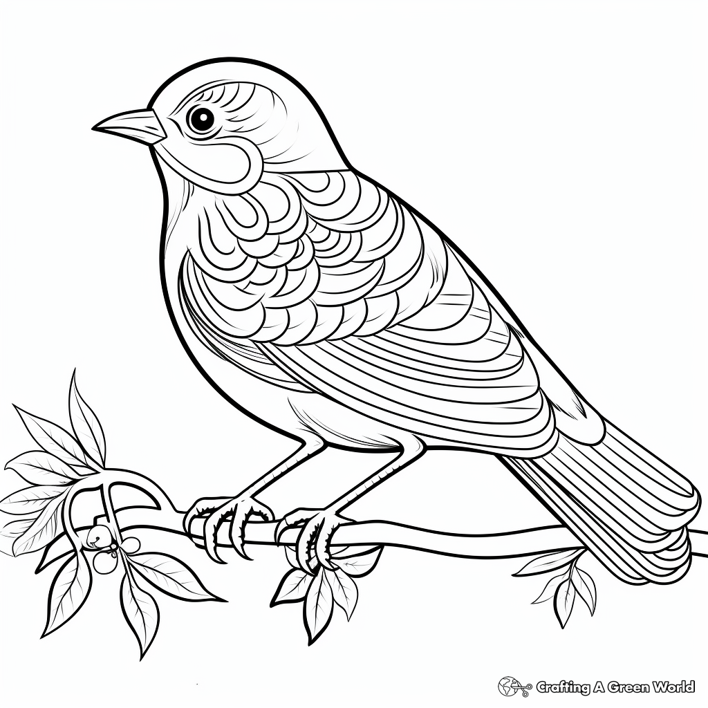 Harmonious Finch Coloring Pages 4