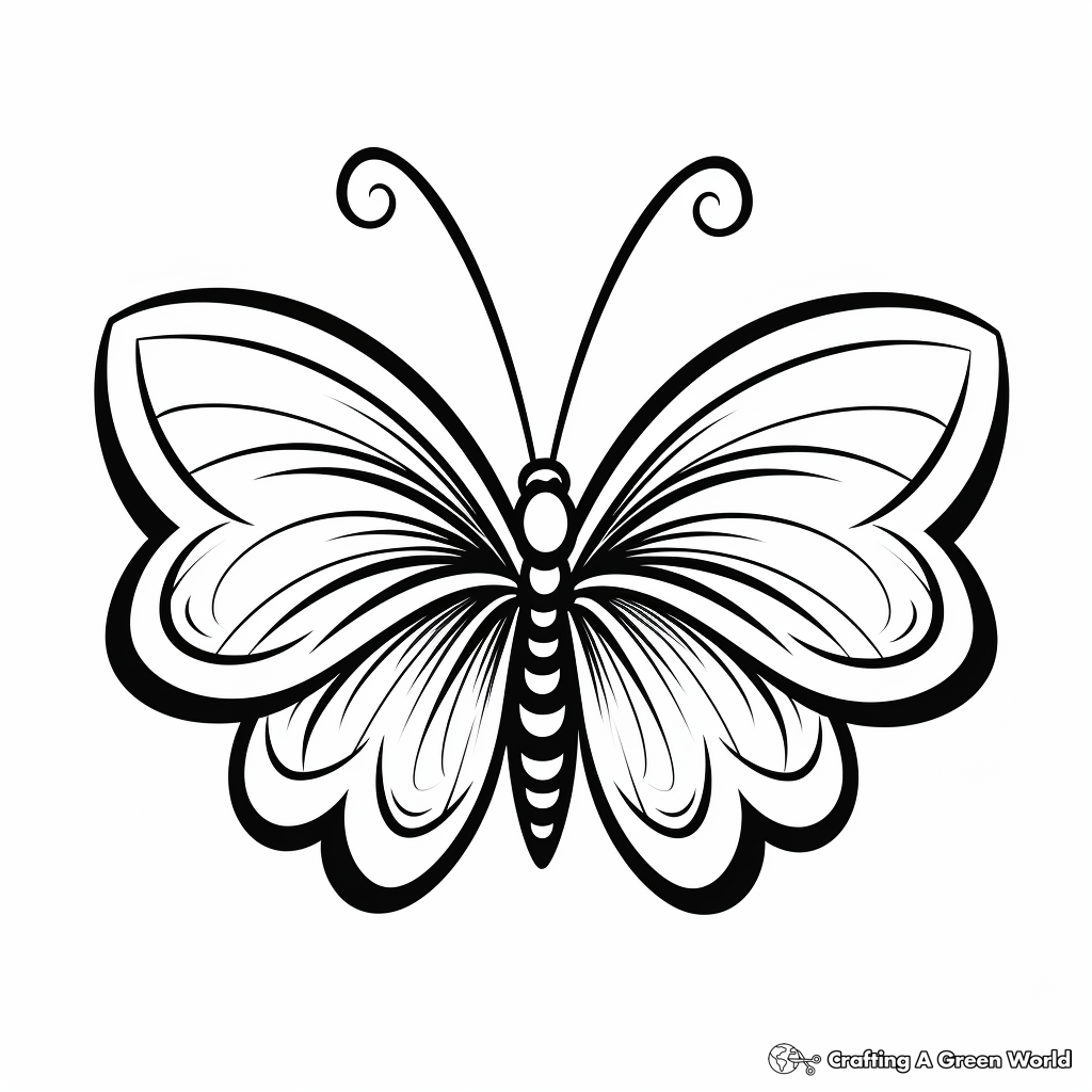 Harmonious Half Butterfly, Half Daisy Coloring Pages 3