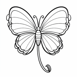 Harmonious Half Butterfly, Half Daisy Coloring Pages 4