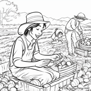 Harvest Season Pecan Coloring Pages 1