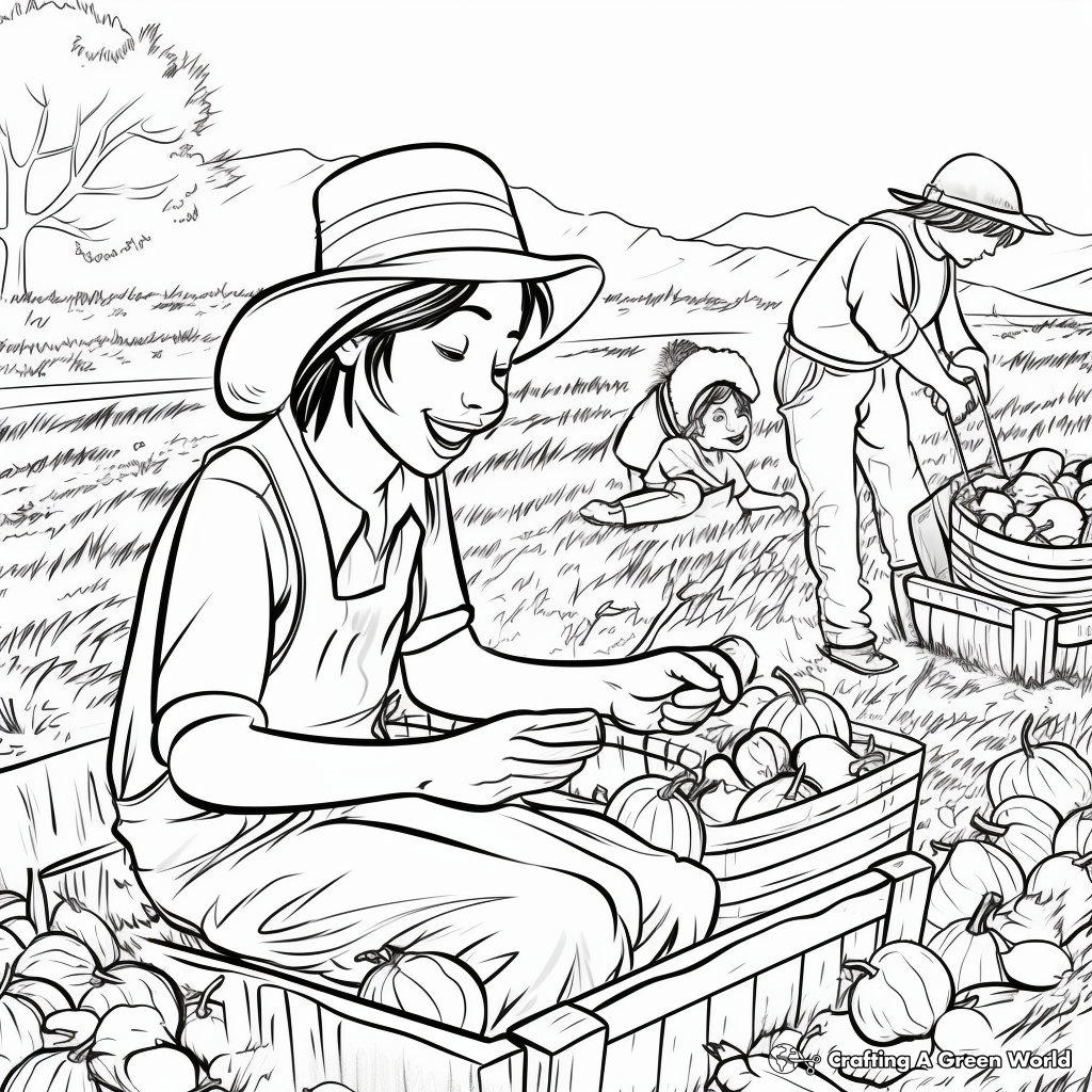 Harvest Season Pecan Coloring Pages 1