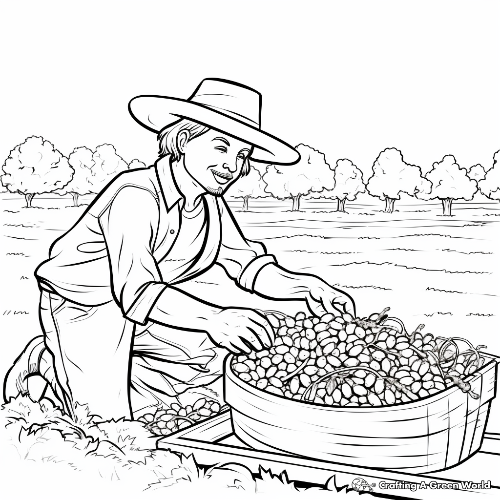 Harvest Season Pecan Coloring Pages 4