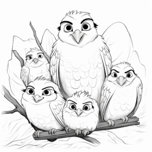 Hawk Family Life Cycle Coloring Pages 2