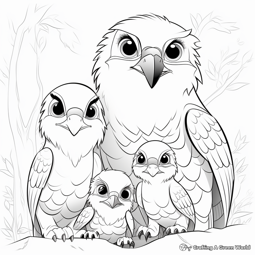 Hawk Family Life Cycle Coloring Pages 4