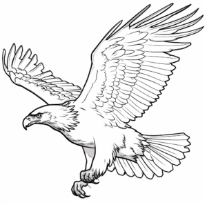 Hawk in Flight Coloring Pages 3