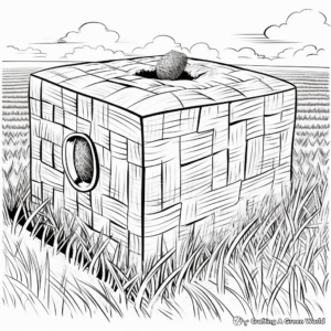 Hay Bale Maze Coloring Sheets for Adventurous Kids 3