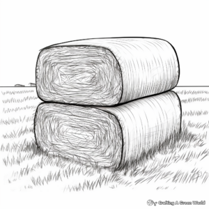 Hay Bale Stack Coloring Pages 4