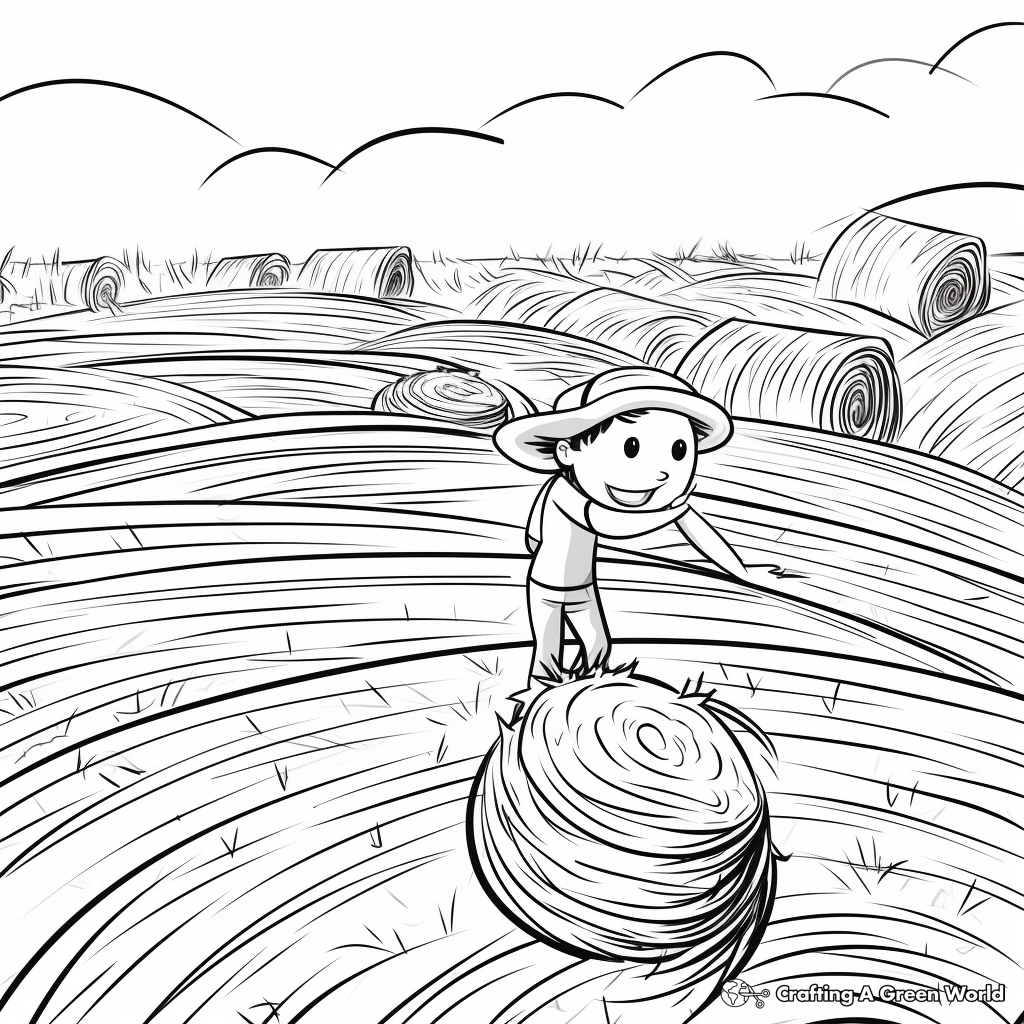 Hay Field Coloring Pages 1