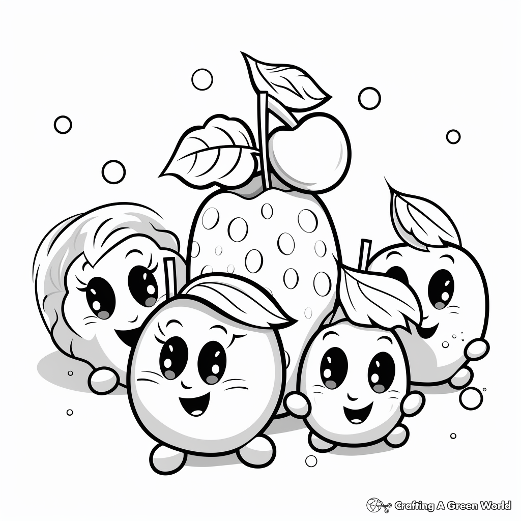 Health Boosting Fruits Get Well Soon Coloring Pages 2