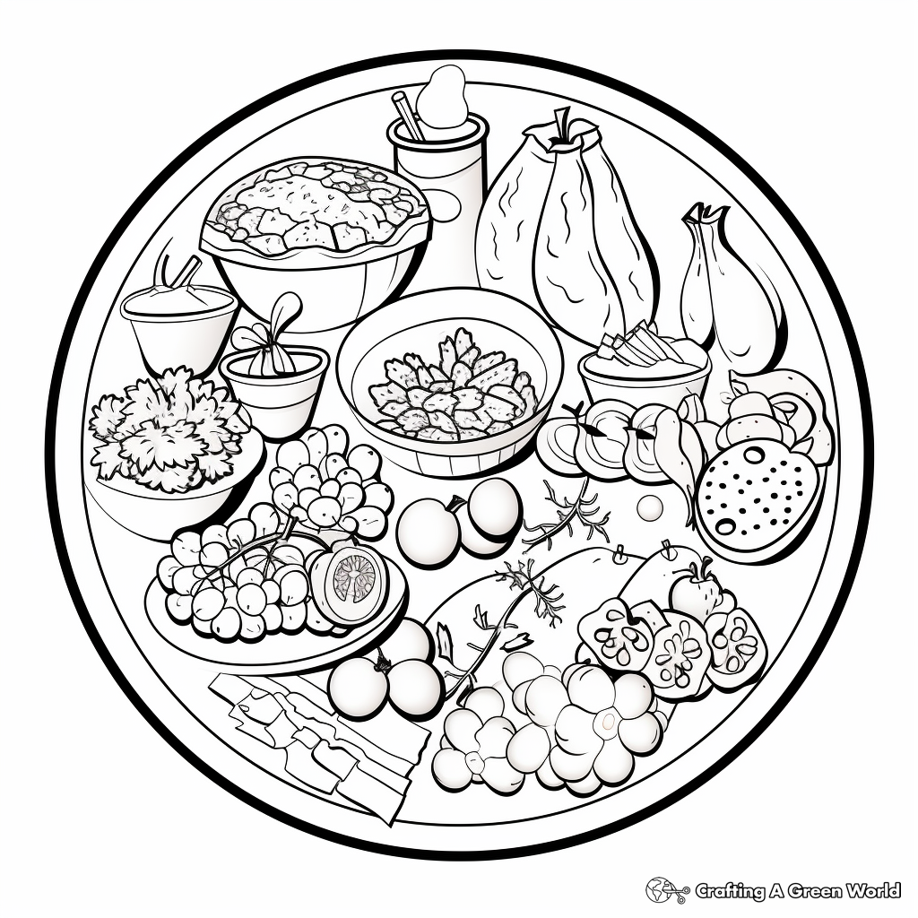 Healthy Eating Plate Coloring Page 1