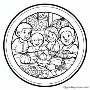 Healthy Eating Plate Coloring Page 2