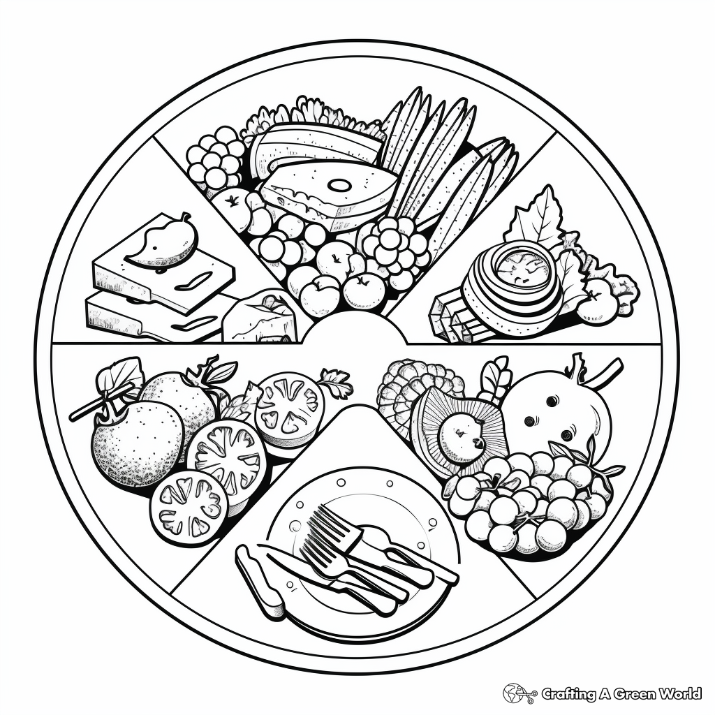 Healthy Eating Plate Coloring Page 3