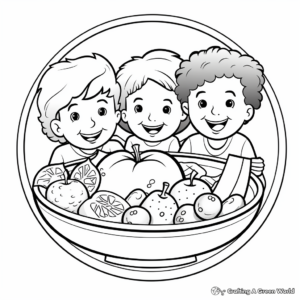 Healthy Eating Plate Coloring Page 4