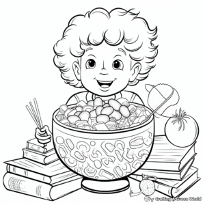 Healthy Gluten-free Mac and Cheese Coloring Sheets 1