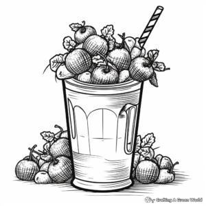 Healthy Green Smoothie Coloring Pages 2