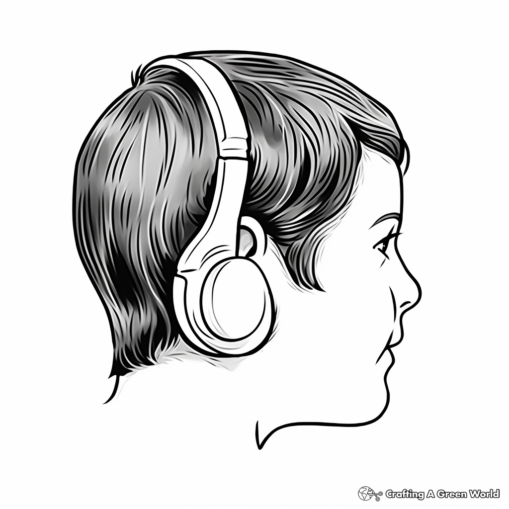 Hearing Aid and Ear Coloring Pages for Inclusion 1