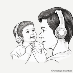 Hearing Aid and Ear Coloring Pages for Inclusion 2