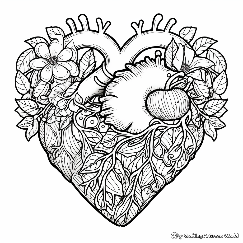 Heart Pattern Coloring Pages for Adults 4