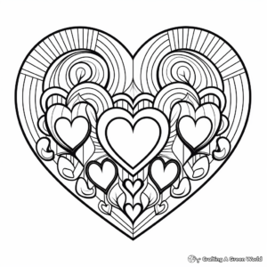 Heart Shape Coloring Pages for Valentine's Day 2