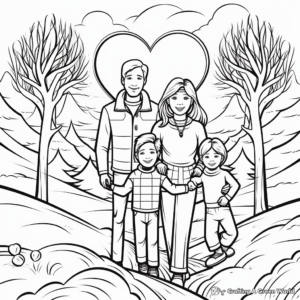 Heart-warming Family Winter Solstice Celebration Coloring Pages 4