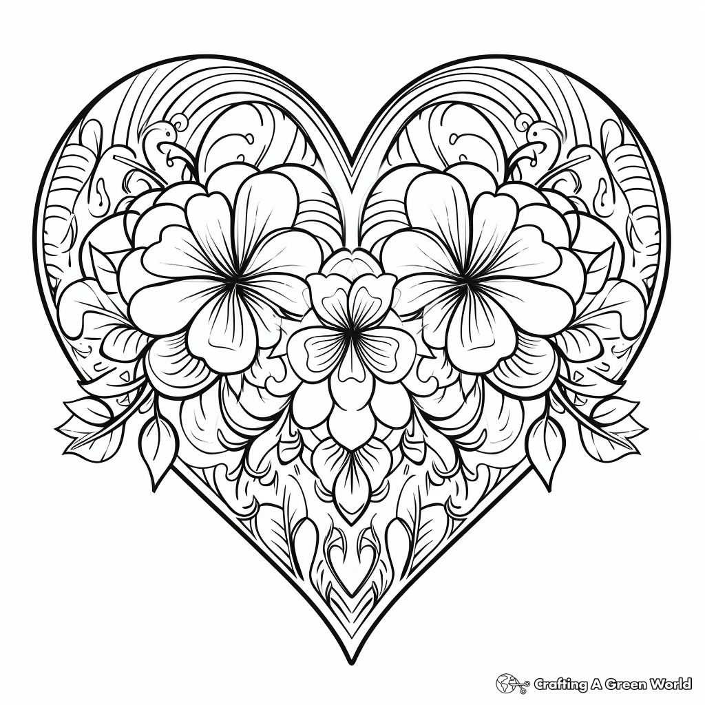 Heart-Warming Mandala Coloring Pages for Valentine's Day 2