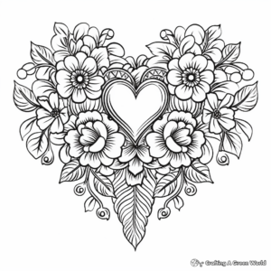 Heart-Warming Mandala Coloring Pages for Valentine's Day 3