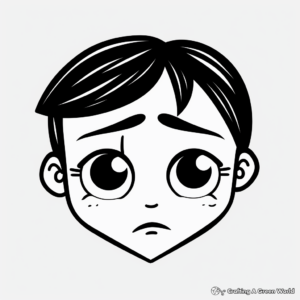 Heartbroken Face Coloring Pages for Tweens 1