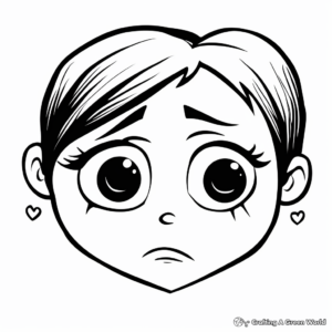 Heartbroken Face Coloring Pages for Tweens 3