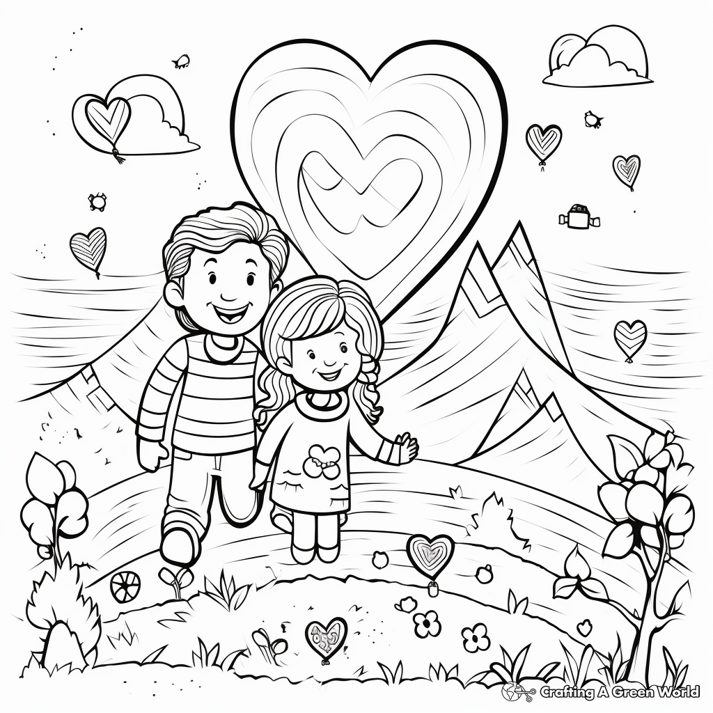 Heartfelt "Happy 50th Anniversary" Coloring Pages 1