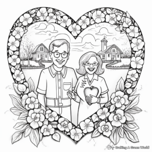 Heartfelt "Happy 50th Anniversary" Coloring Pages 3
