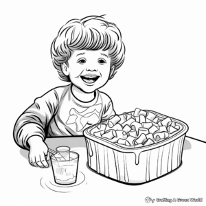 Heartwarming Baked Mac and Cheese Coloring Pages 1