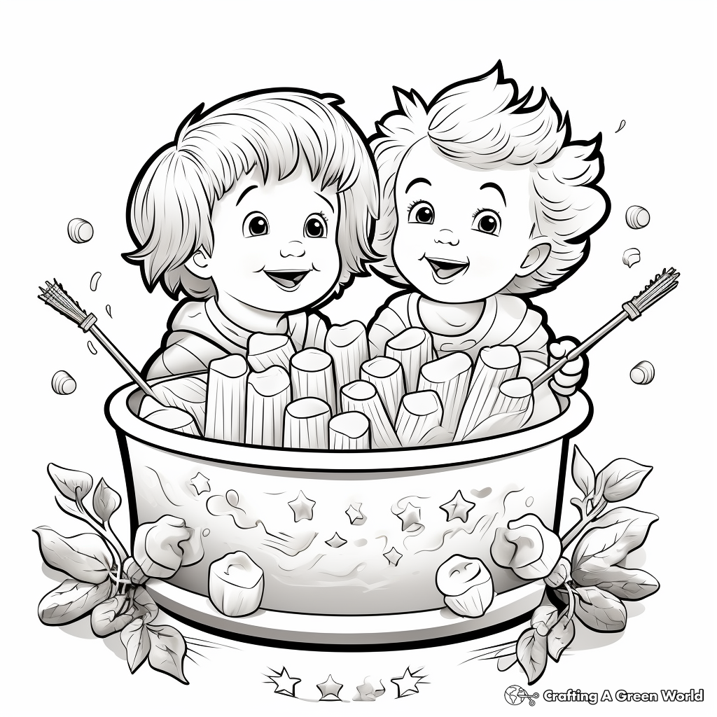 Heartwarming Baked Mac and Cheese Coloring Pages 2