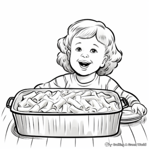 Heartwarming Baked Mac and Cheese Coloring Pages 4