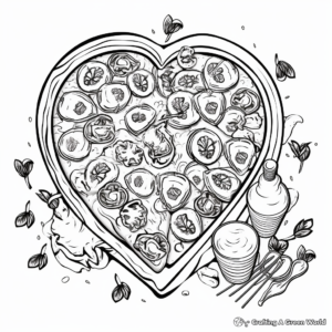 Hearty Meat Lovers Pizza Coloring Pages 2