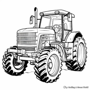 Heavy-Duty Bulldozer Tractor Coloring Sheets 3