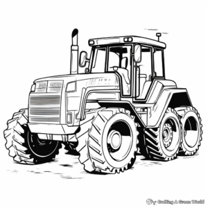 Heavy-Duty Bulldozer Tractor Coloring Sheets 4