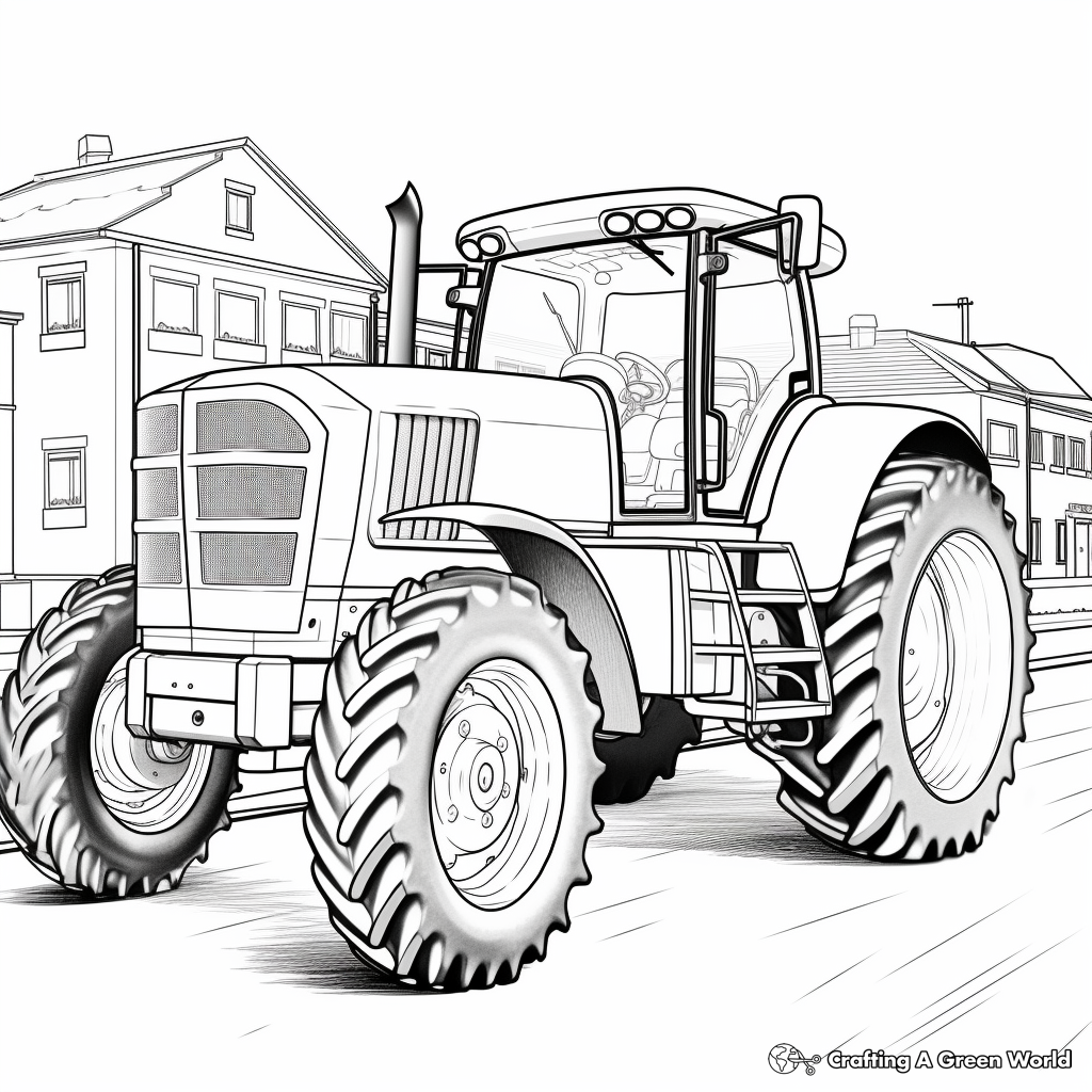 Heavy Duty Tractor Coloring Pages for Kids 1