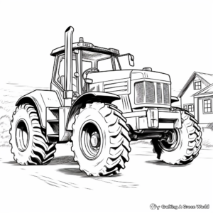 Heavy Duty Tractor Coloring Pages for Kids 3