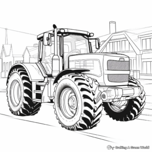 Heavy Duty Tractor Coloring Pages for Kids 4