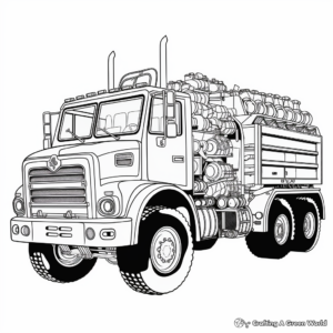 Heavy Rescue Fire Truck Coloring Pages 1