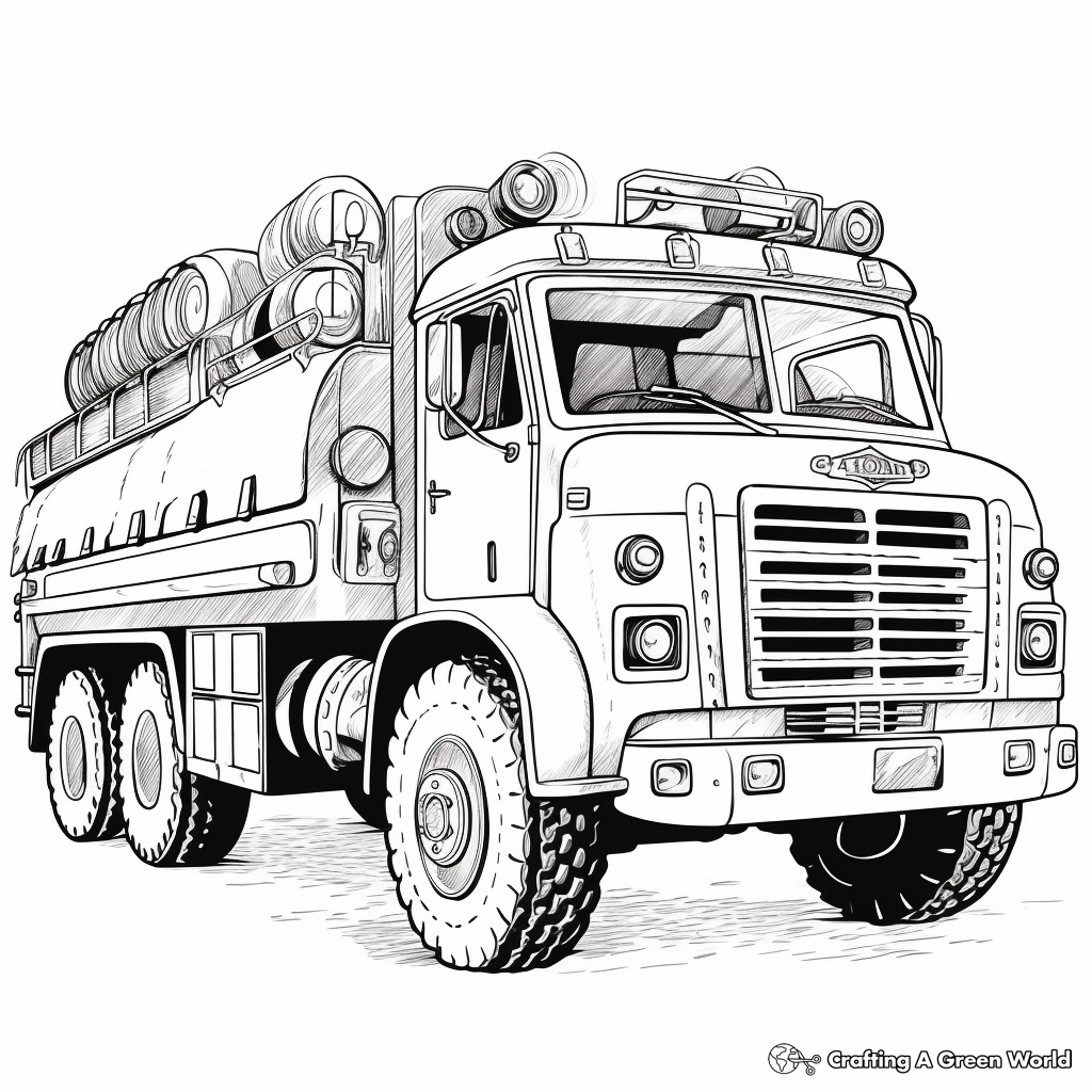 Heavy Rescue Fire Truck Coloring Pages 3