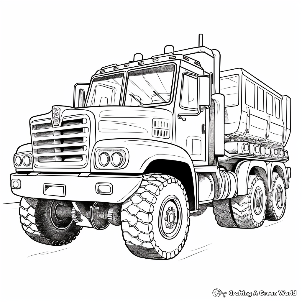 Heavy Rescue Fire Truck Coloring Pages 4