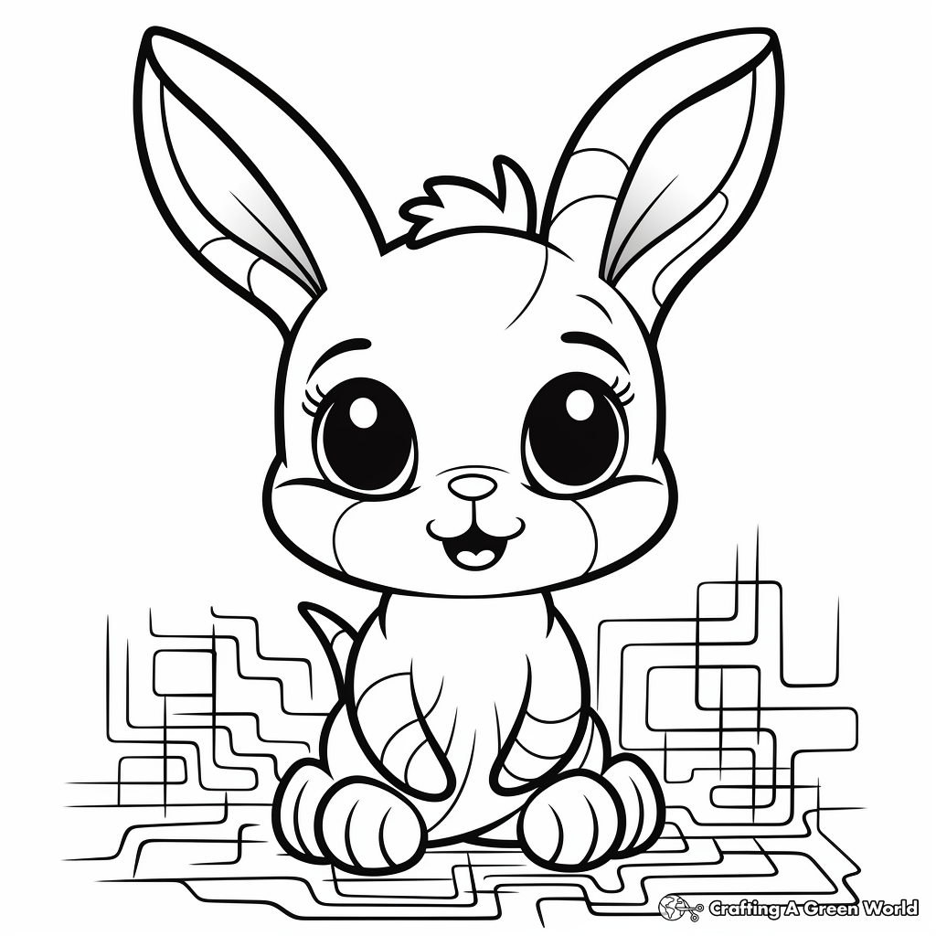 Help Baby Bunny Find His Way: Maze Coloring Pages 4