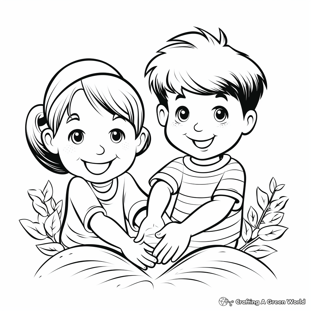 Helpful Hands: Kindness Coloring Pages for Kids 1